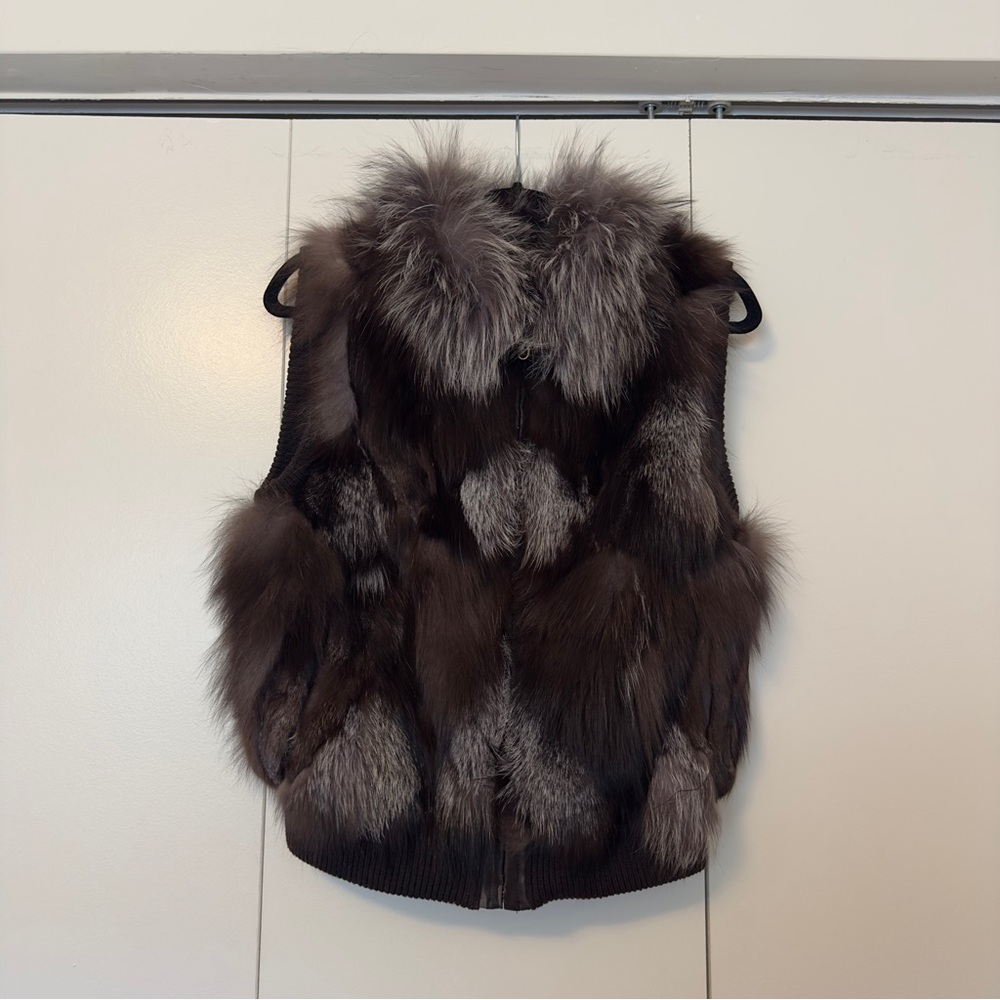 Authentic Fox Fur Vest | Mixed Natural Tones
